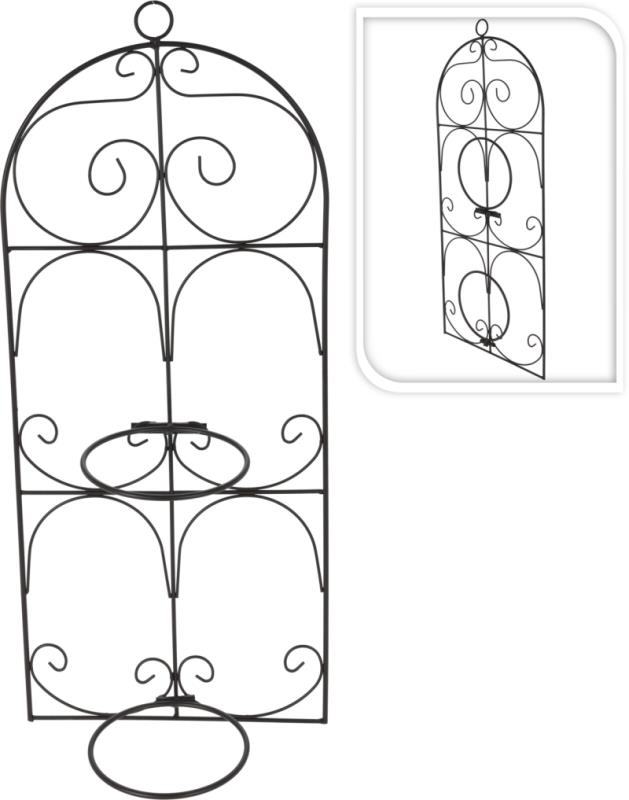 SUPORTE DE PAREDE METAL PARA 2 VASOS