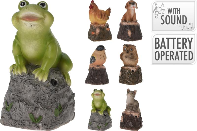 ANIMAIS  COM DETECÇÃO DE MOVIMENTO COM SOM 5 X 10CM  CM, RESINA