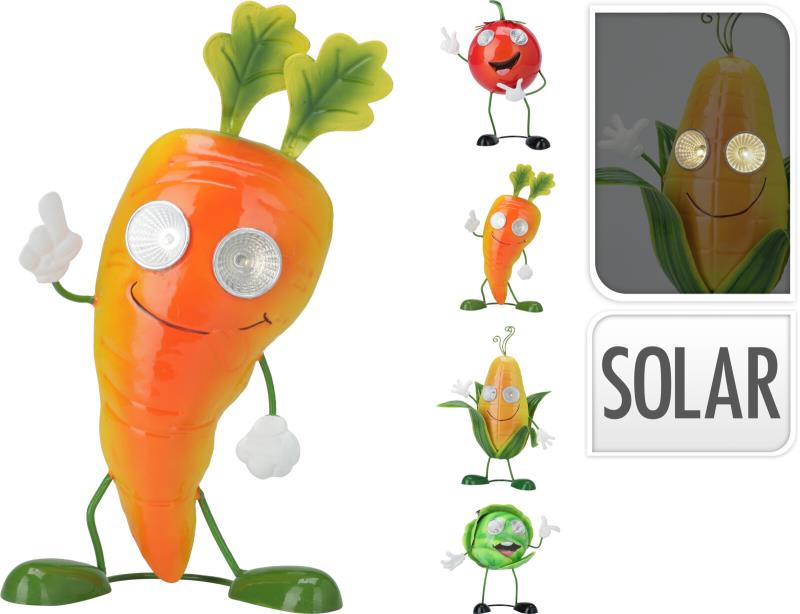 FIGURA LEGUMES METAL COM LUZ SOLAR