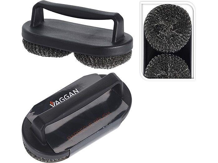 ESCOVA DUPLA PARA CHURRASCO COM CABO