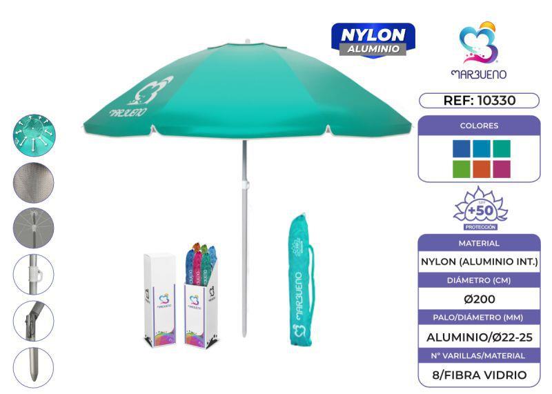 GUARDA SOL NYLON INTERIOR ALUMINIO 200 CM