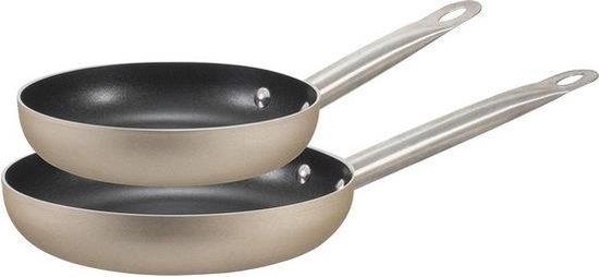 CONJUNTO 2 FRIGIDEIRAS COM CABO INOX , 20 CM E 24 CM , BERGNER