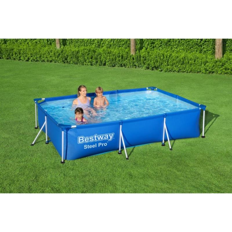 Bestway Piscina Steel Pro 300x201x66cm 3300L - Com Bomba e Filtro