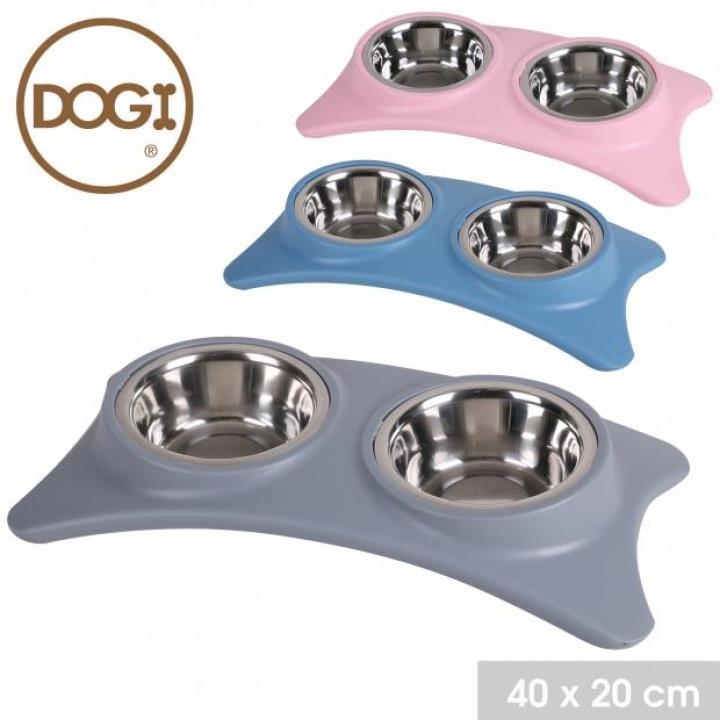 DOGI COMEDOURO DUPLO DE INOX