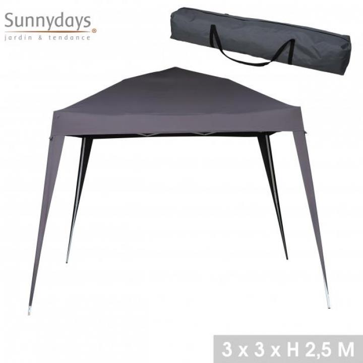 TENDA DE JARDIM DOBRÁVEL 3 X 3 H2,5MT CINZA