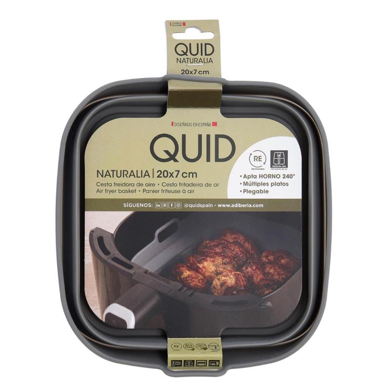 CESTO QUADRADO SILICONE DOBRAVEL 20 X 7 CM