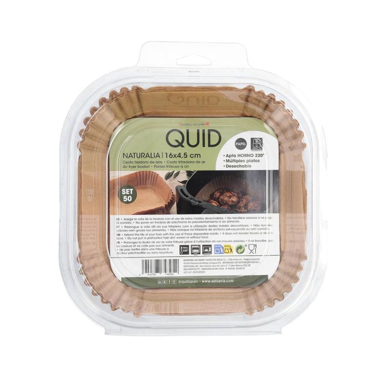 CESTOS DE PAPEL PARA AIR FRYER QUADRADO16 X 4,5 CM 50 UND