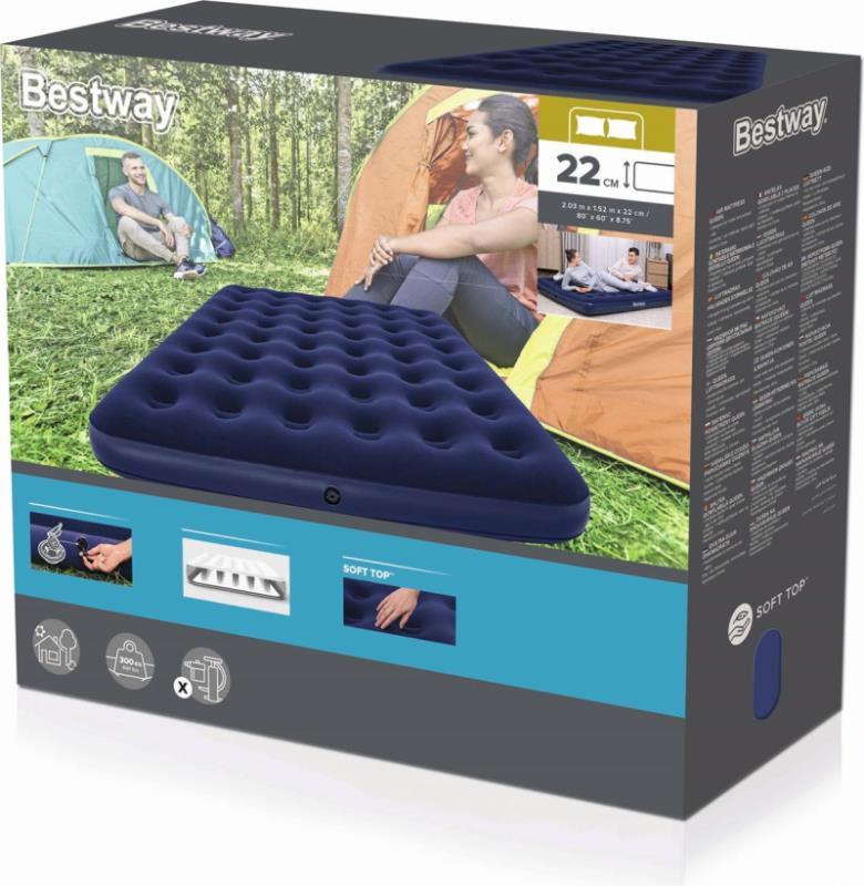 COLCHÃO CASAL 203X152X22CM BESTWAY