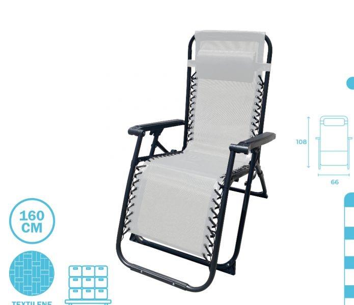 CADEIRA DE AÇO DOBRÁVEL COM ALMOFADA CINZA