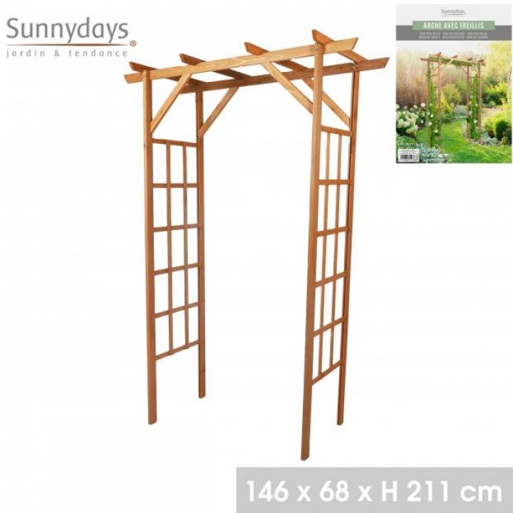 ARCO DE MADEIRA NATURAL 146X68XH211CM