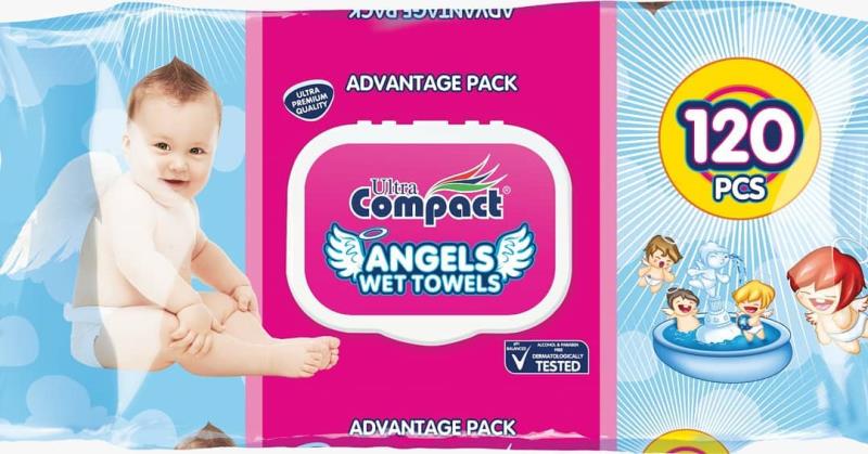 TOALHITAS DE BEBÉ ULTRA COMPACT 120 UNIDADES