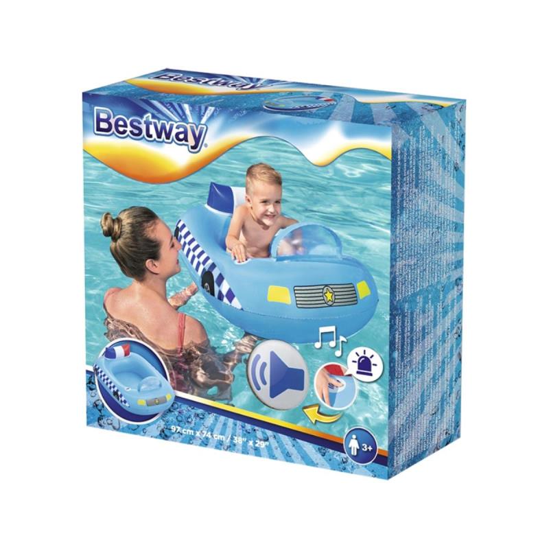 BESTWAY CARRO DA POLÍCIA INSUFLÁVEL COM SOM